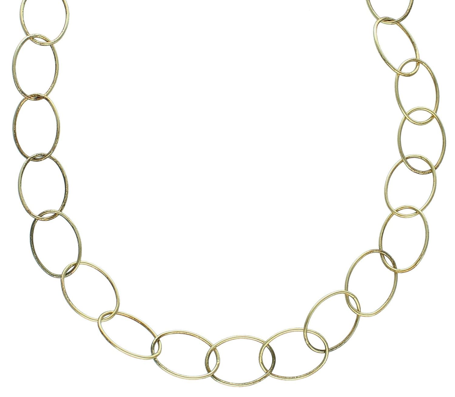 Złoty naszyjnik damski ze srebra owalne duże ogniwa Dall'Acqua 45 cm C RM RWX. Subtelny blask srebra, minimalistyczna elegancja biżuterii i nowoczesny design. Idealne na prezent1.jpg